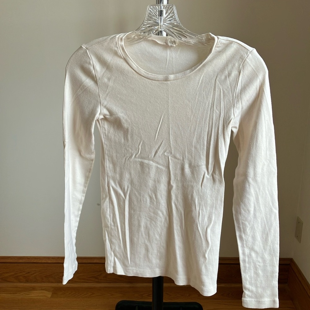 J Crew XXS Cream long sleeve Tee